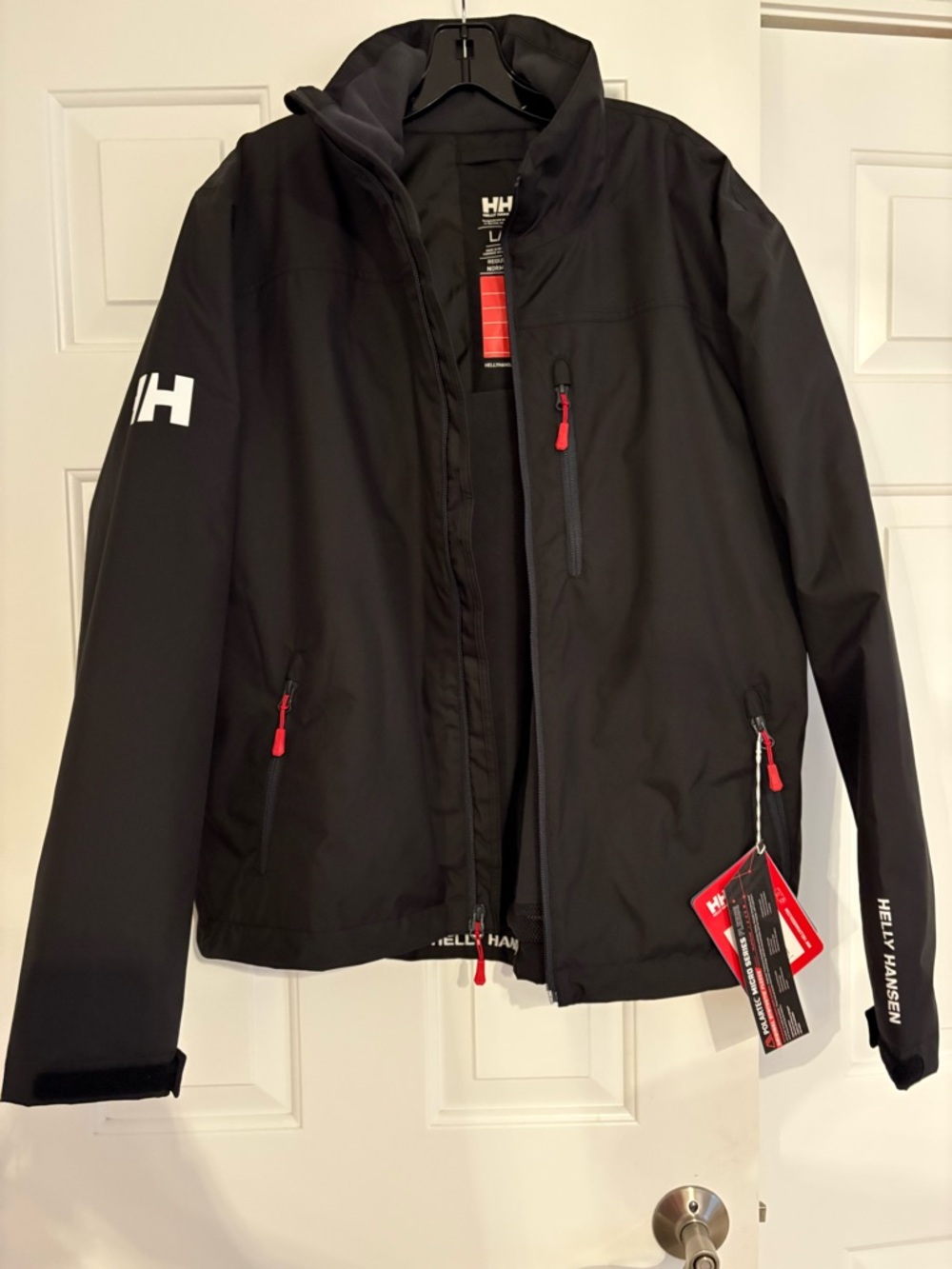 NWT Helly-Hansen Crew Midlayer Fleece Lined Waterproof Windproof Rain Jacket